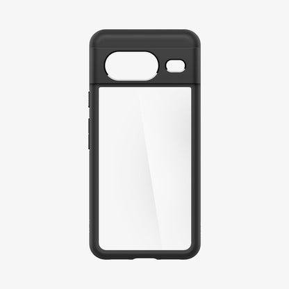 ACS06280 - Pixel 8 Case Ultra Hybrid in matte black showing the back with no device inside