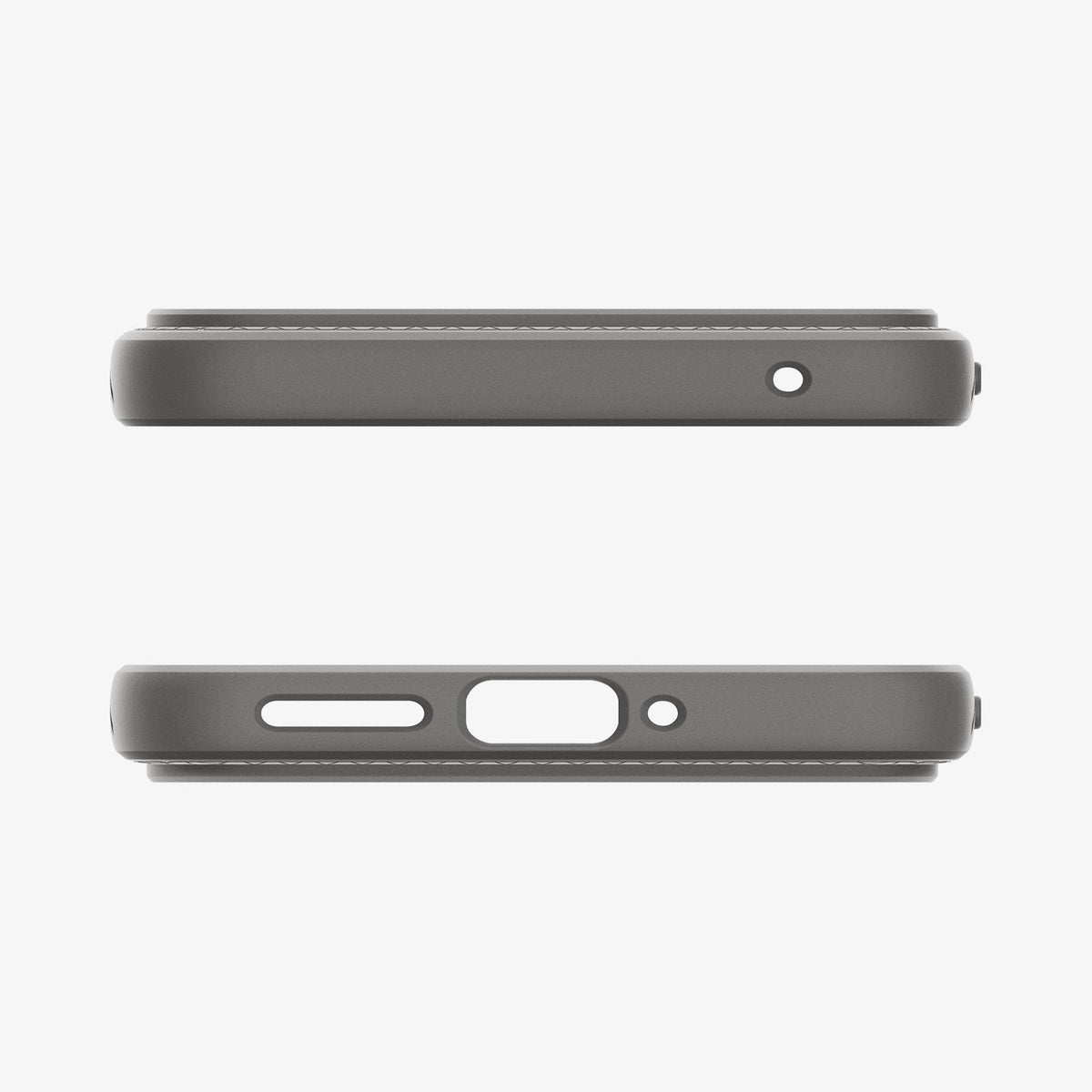 ACS07684 - Pixel 9 Pro Case Liquid Air in Marble Gray showing the top and bottom