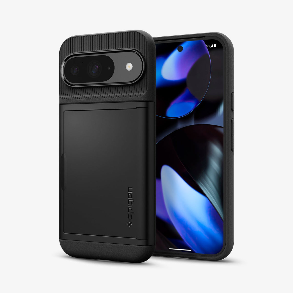 ACS07695 - Pixel 9 Pro Case Slim Armor CS in Black showing the back, sides and partial front