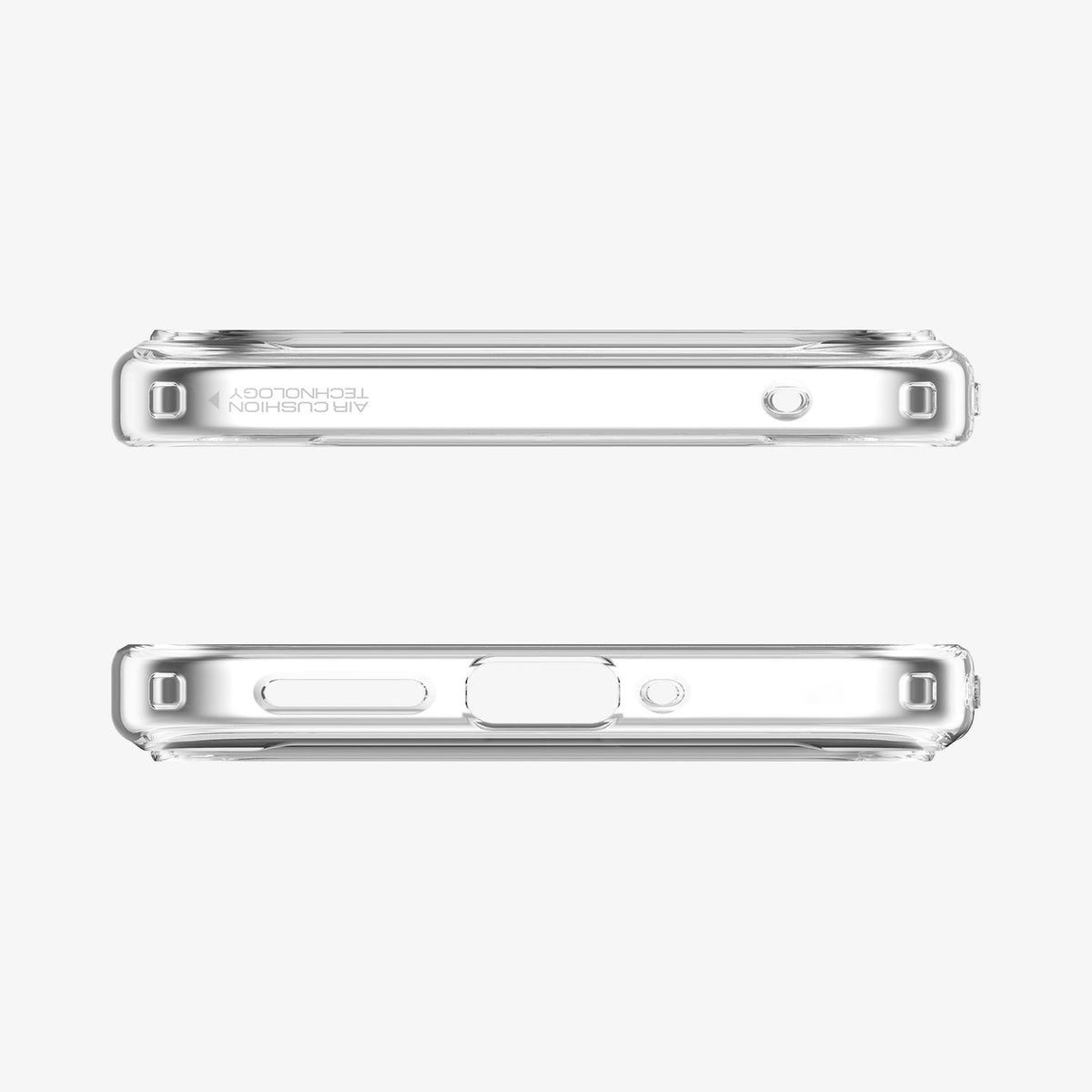ACS07687 - Pixel 9 Pro Case Ultra Hybrid in Crystal Clear showing the top and bottom