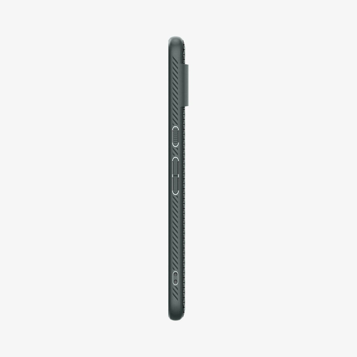 ACS06313 - Pixel 8 Pro Case Liquid Air in Abyss Green showing the side with side buttons