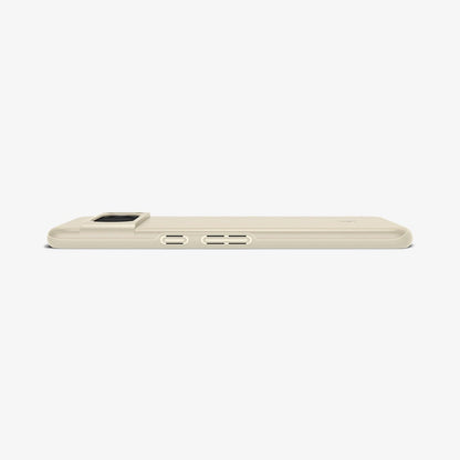 ACS06328 - Pixel 8 Pro Case Thin Fit in mute beige showing the side and partial back
