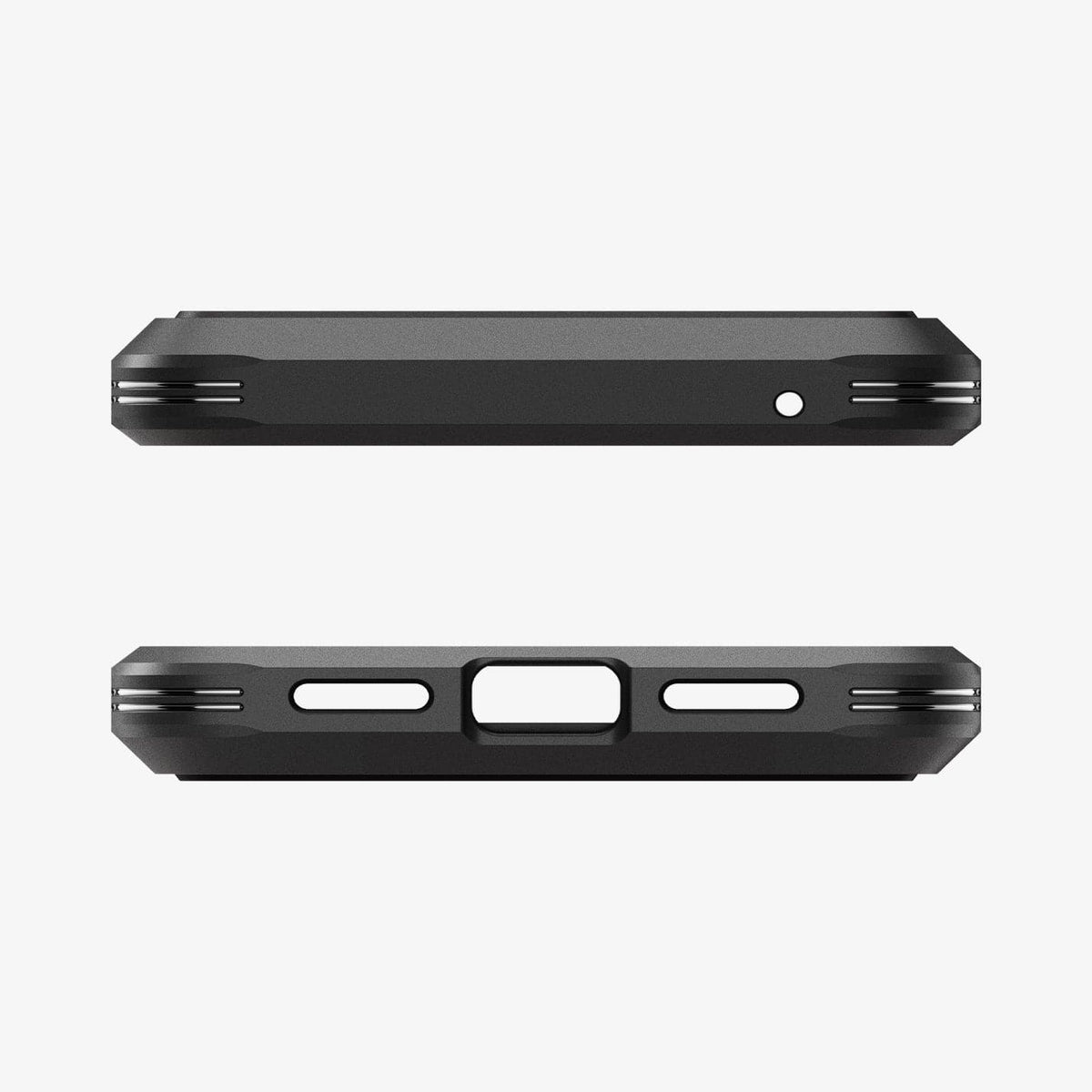 ACS06320 - Pixel 8 Pro Case Tough Armor in metal slate showing the top and bottom with precise cutouts