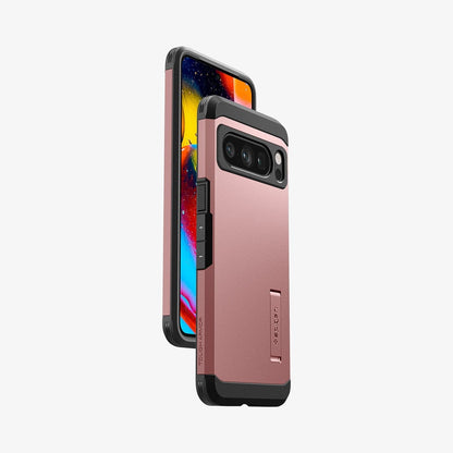 ACS06321 - Pixel 8 Pro Case Tough Armor in rose gold showing the back, front and sides