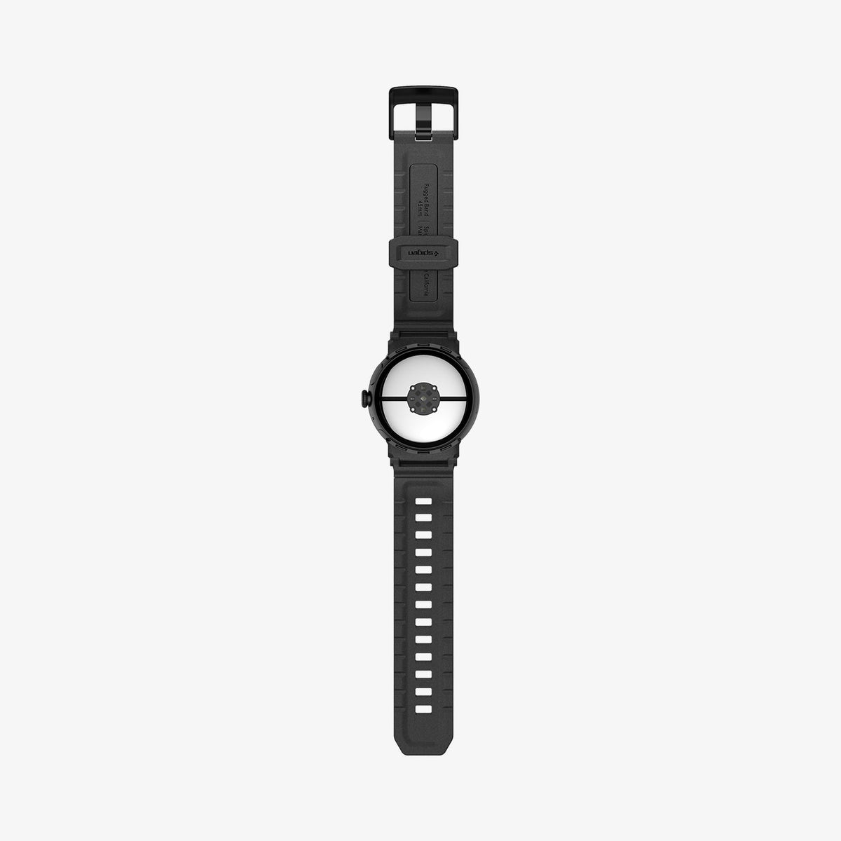AMP07556 - Pixel Watch 3 (41mm) in Black showing the back full body laid flat