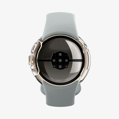 ACS07391 - Pixel Watch 2 Case Thin Fit in Crystal Clear showing the back of the watch face and inner sides of the band