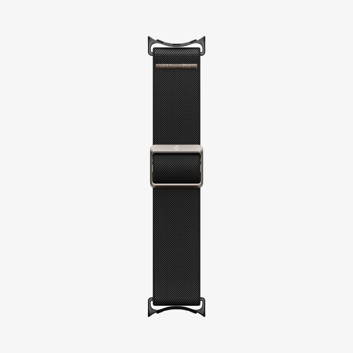 AMP07601 - Pixel Watch 4 (45mm) Lite Fit Watch Band in black showing the watch band laid out flat