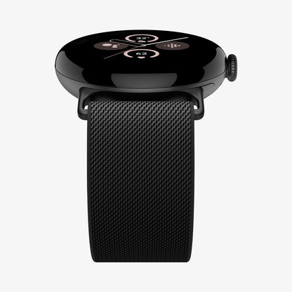 AMP07601 - Pixel Watch 3 (45mm) Case Lite Fit in Black showing the side and partial bottom