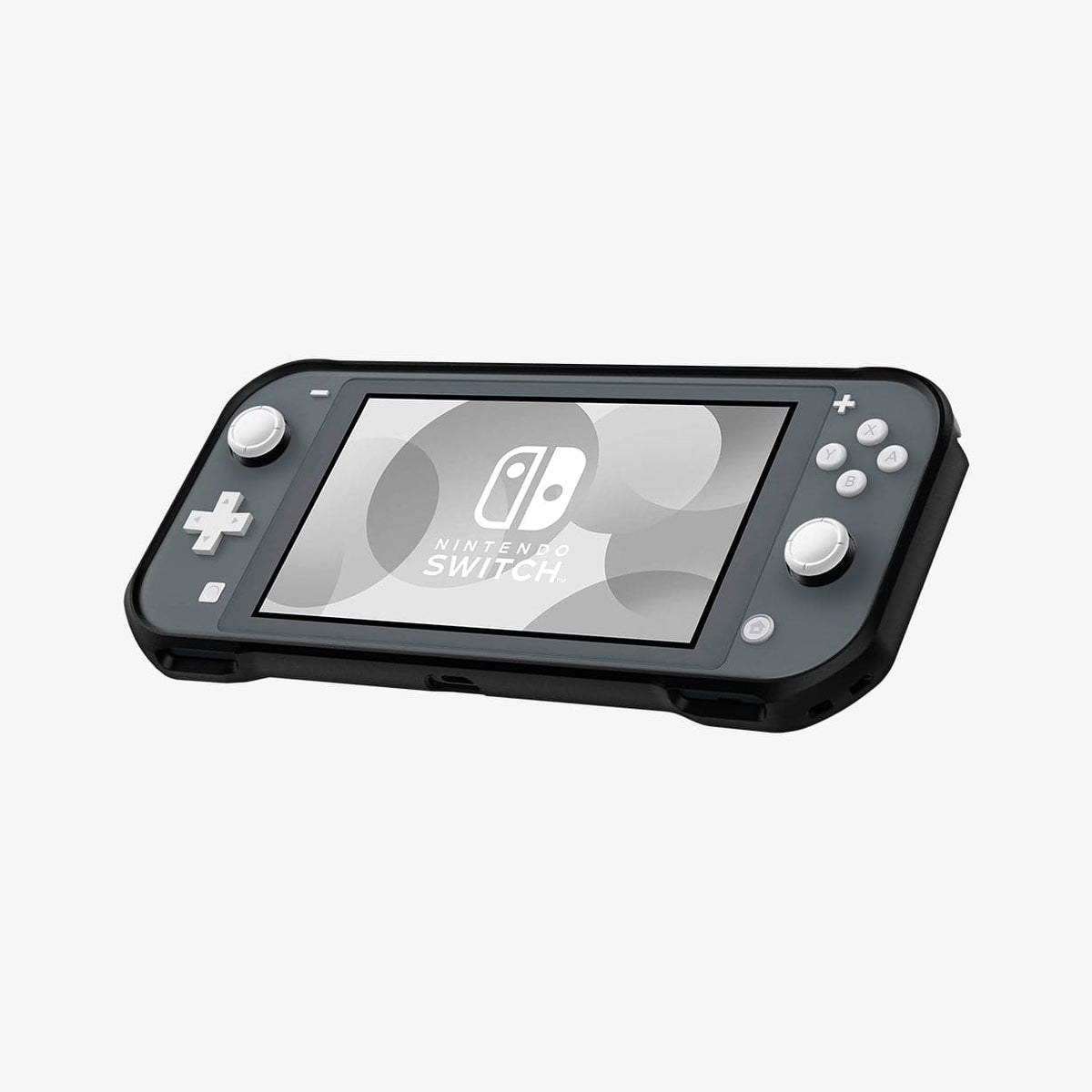 ACS00212 - Nintendo Switch Lite Case Rugged Armor in matte black showing the front and partial side