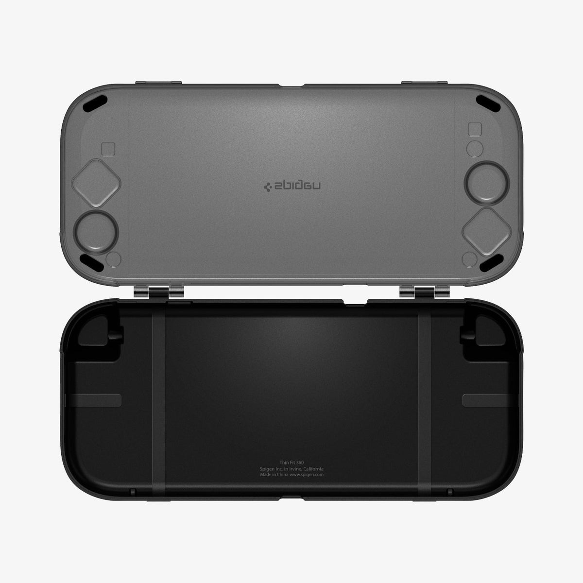 ACS10487 - Nintendo Switch 2 Thin Fit 360 in Black showing the inner cover widely open