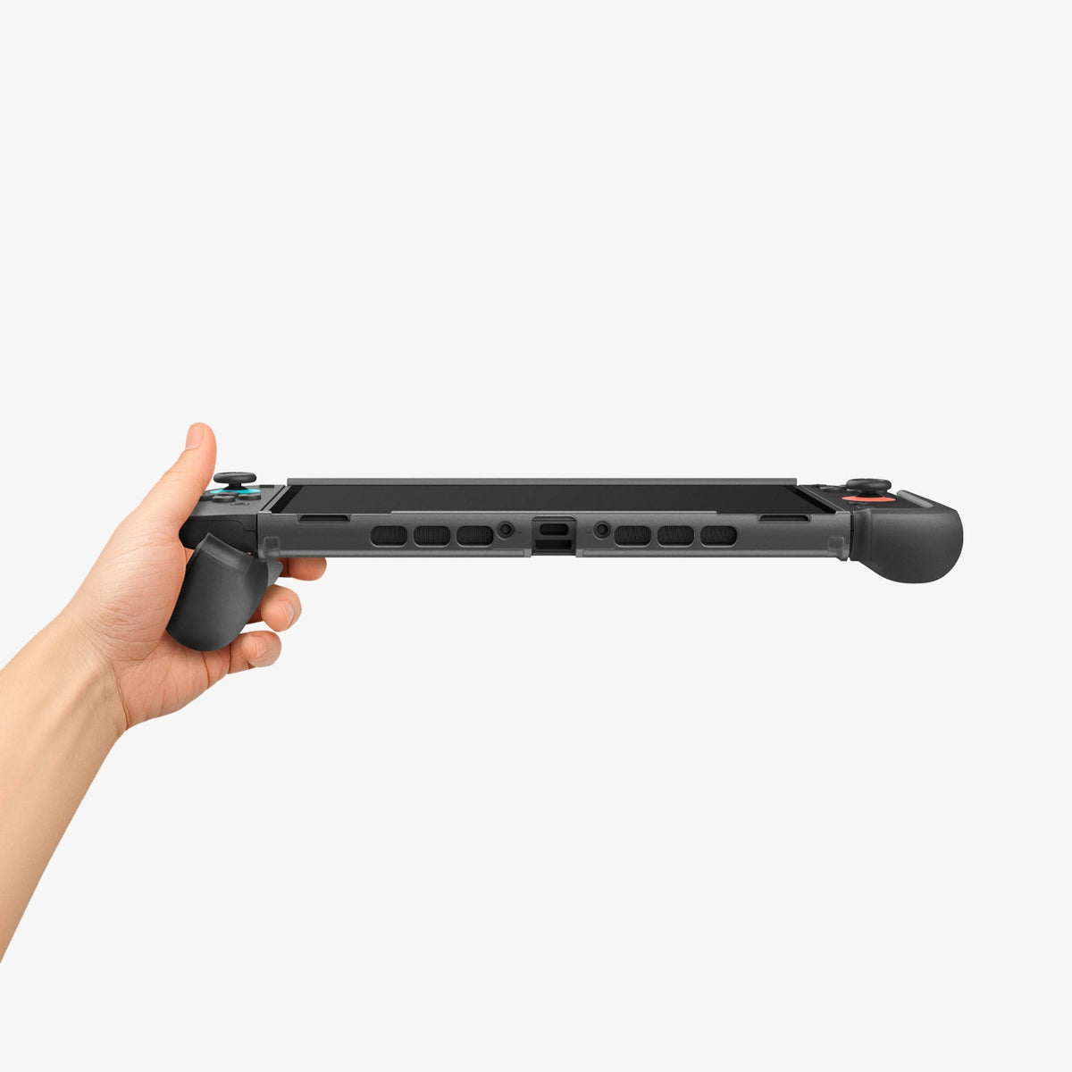 ACS10167 - Nintendo Switch 2 Ultra Hybrid case side profile showing slim grip design held in one hand