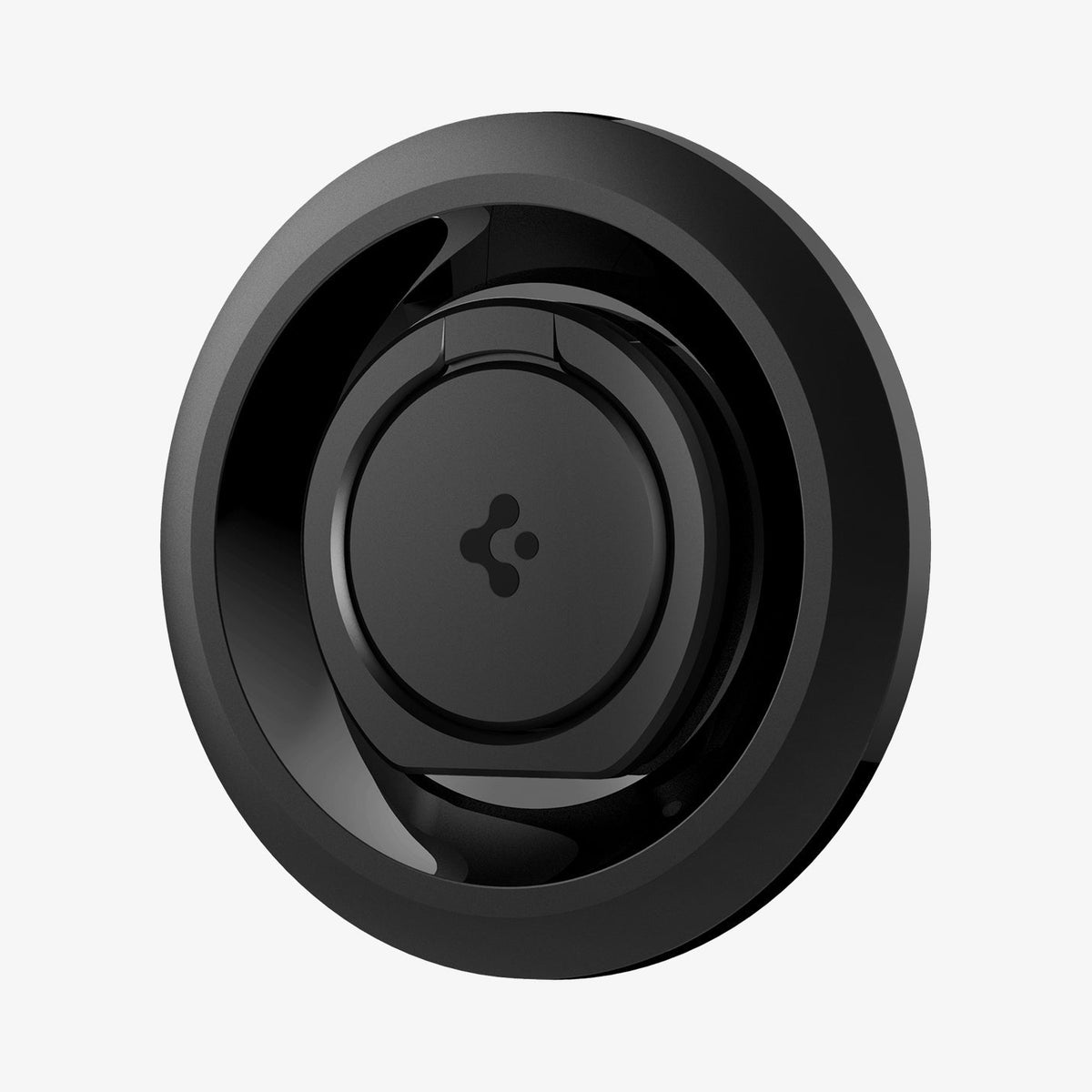 AMP03120 - O-Mag Magnetic Phone Holder (MagFit) in black showing the front and partial side