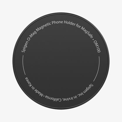 AMP03120 - O-Mag Magnetic Phone Holder (MagFit) in black showing the back