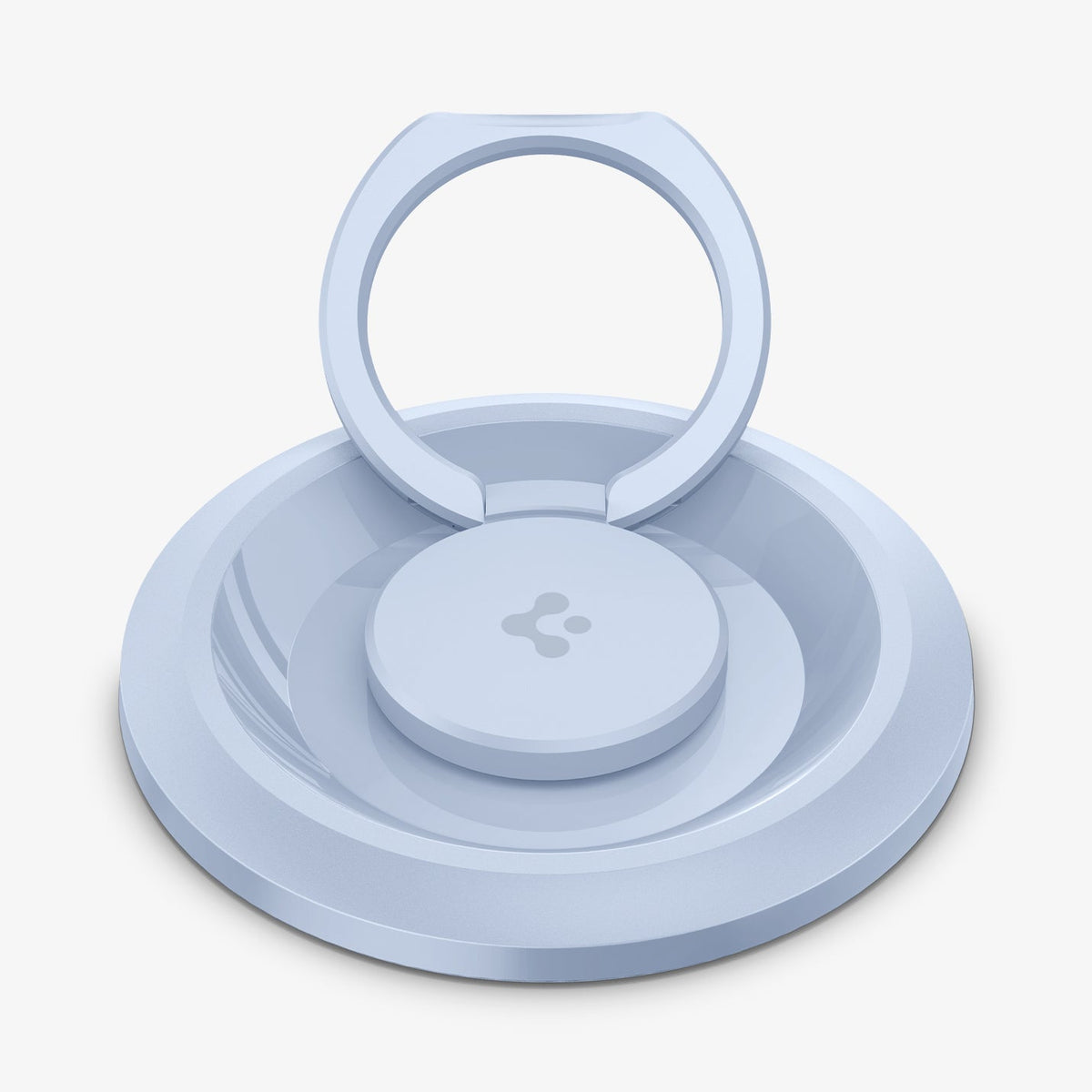AMP05304 - O-Mag Magnetic Phone Holder (MagFit) in blue showing the front and ring extended out upwards