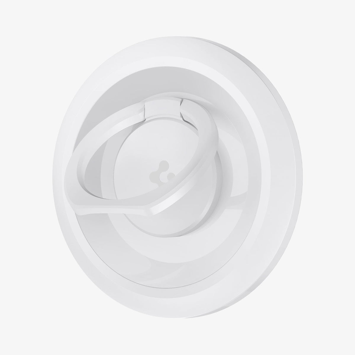 AMP05303 - O-Mag Magnetic Phone Holder (MagFit) in white showing the front and ring partially extended out