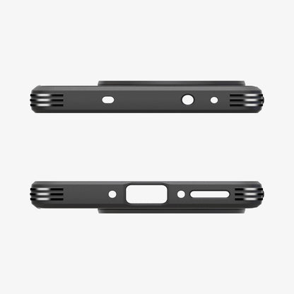 ACS09369 - OnePlus 13R Case Sand Blast in Matte Black showing the top and bottom