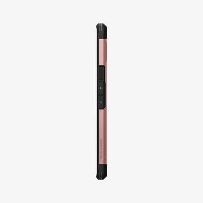 ACS03463 - Pixel 6 Pro Case Tough Armor in rose gold showing the side with volume controls