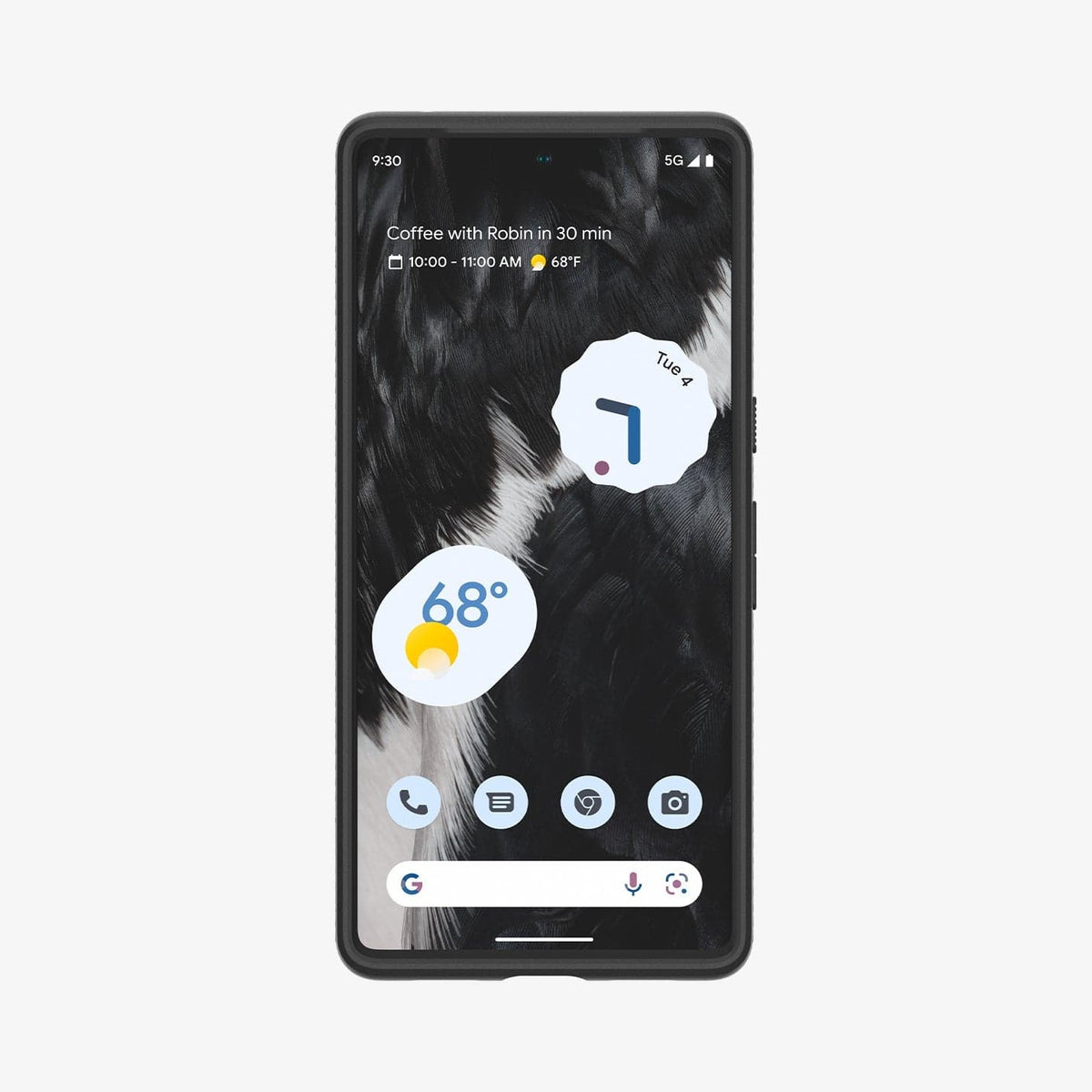 ACS04696 - Pixel 7 Case Liquid Air in matte black showing the front