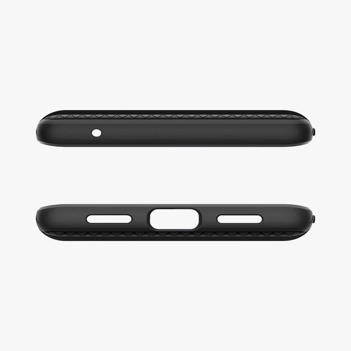 ACS04696 - Pixel 7 Case Liquid Air in matte black showing the top and bottom with precise cutouts