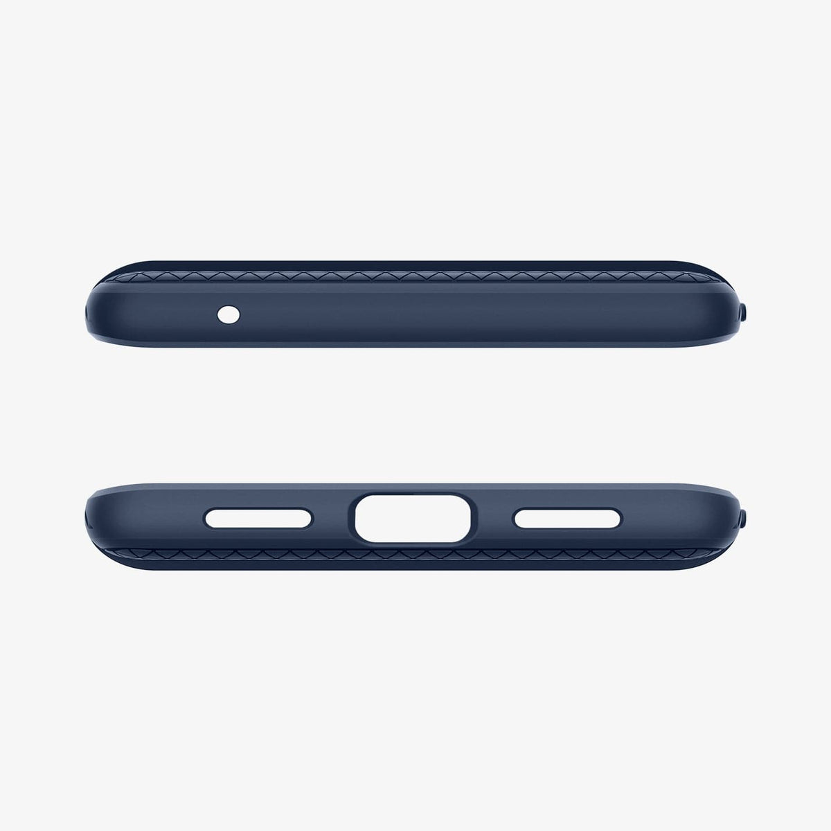 ACS04697 - Pixel 7 Case Liquid Air in navy blue showing the top and bottom with precise cutouts
