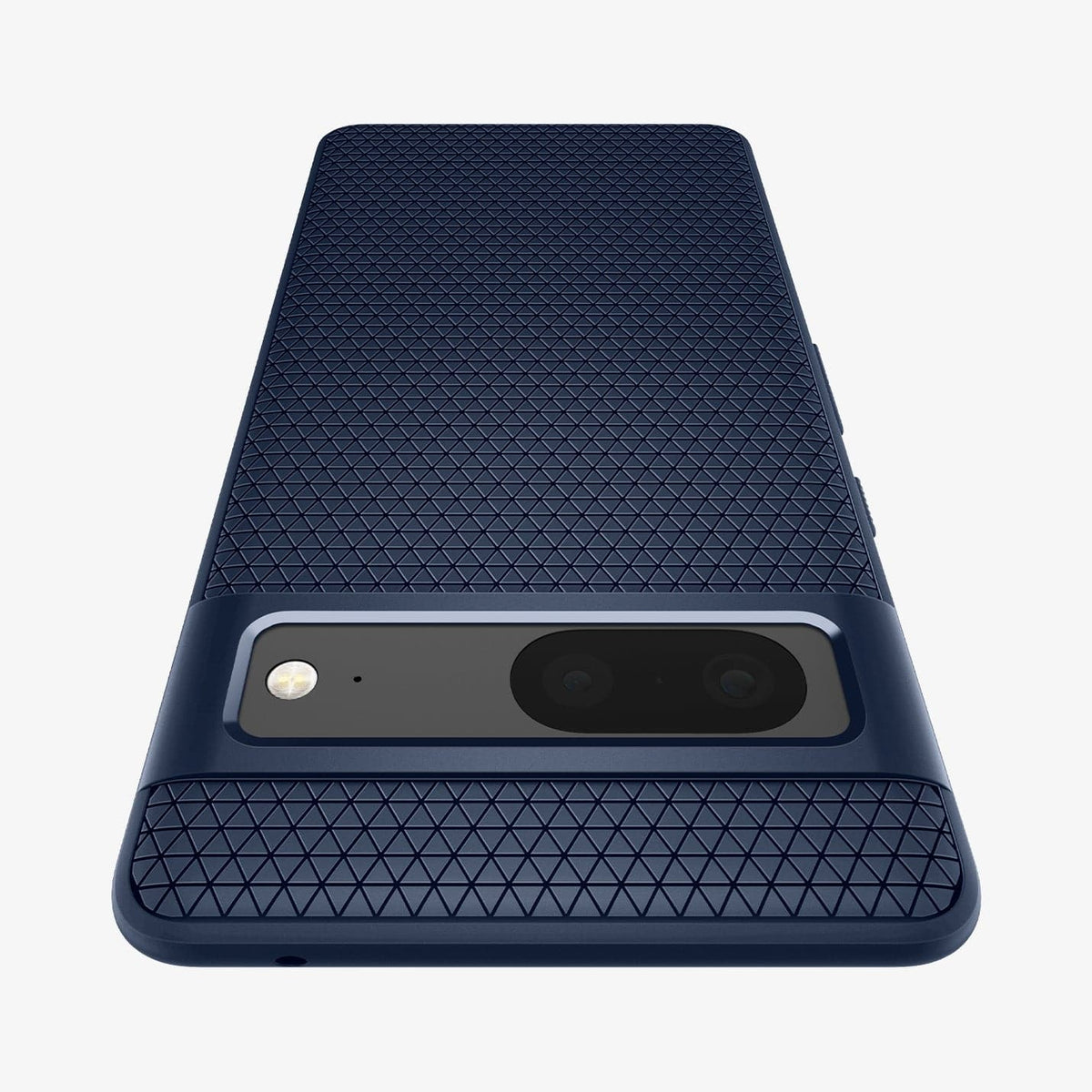 ACS04697 - Pixel 7 Case Liquid Air in navy blue showing the back zoomed in to show the fine details