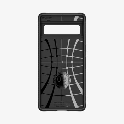 ACS04698 - Pixel 7 Case Rugged Armor in matte black showing the inside of case