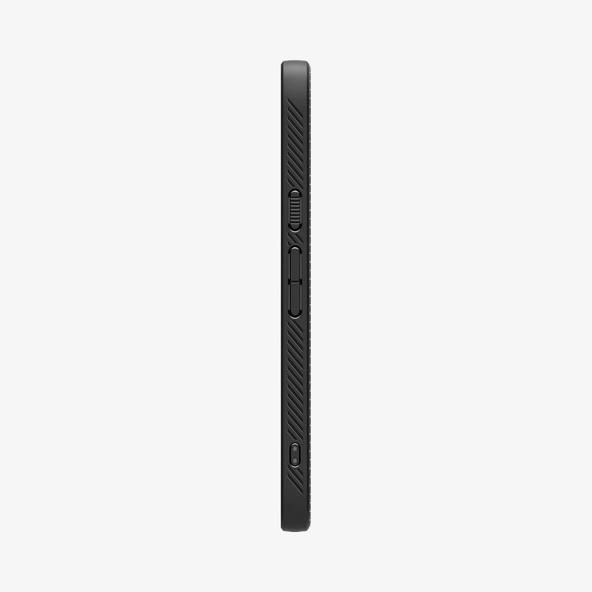 ACS09039 - Pixel 9a Case Liquid Air in Matte Black showing the side
