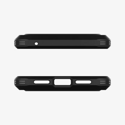 ACS03443 - Pixel 6 Case Tough Armor in gunmetal showing the top and bottom with precise cutouts