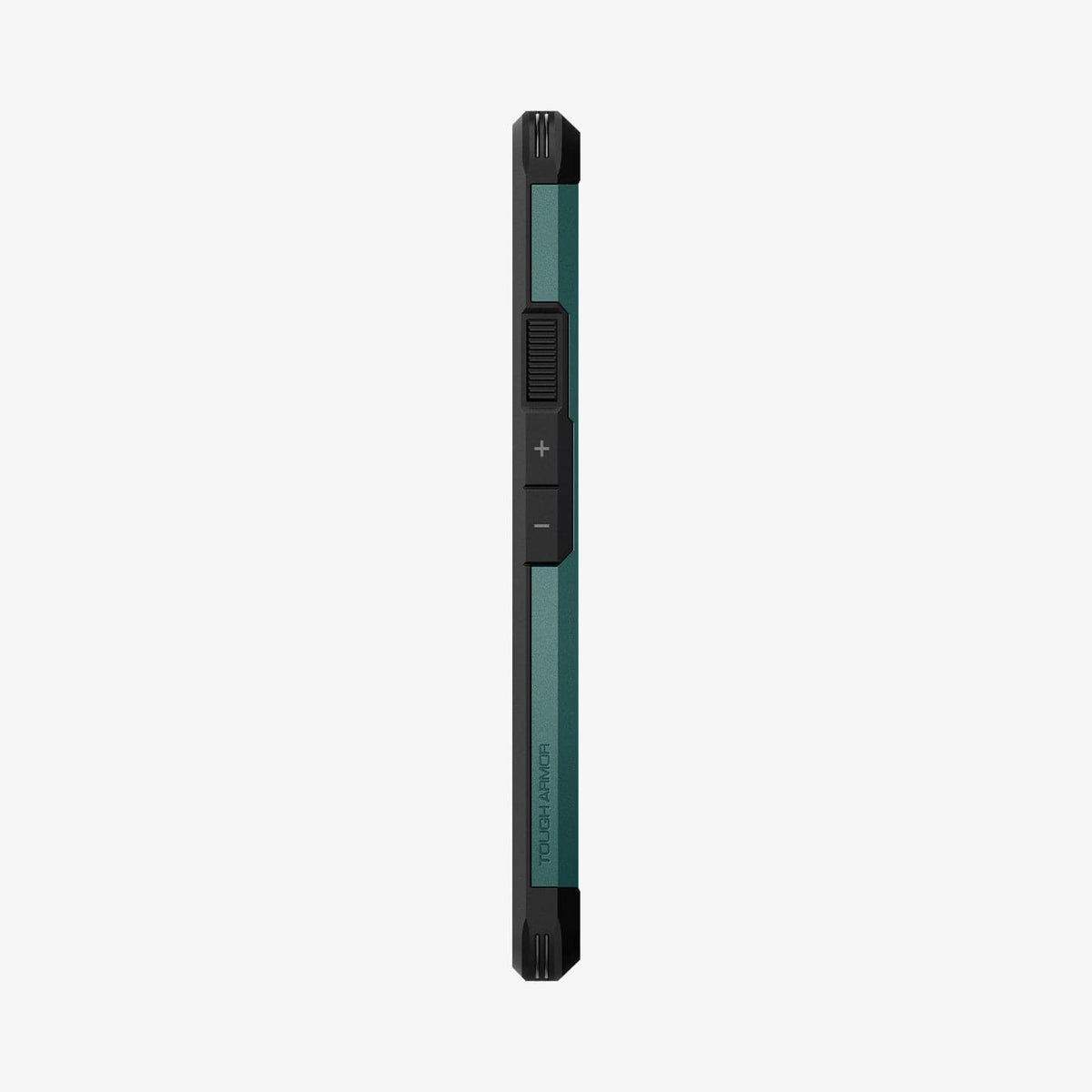 ACS04481 - Pixel 6a Case Tough Armor in midnight green showing the side with volume controls