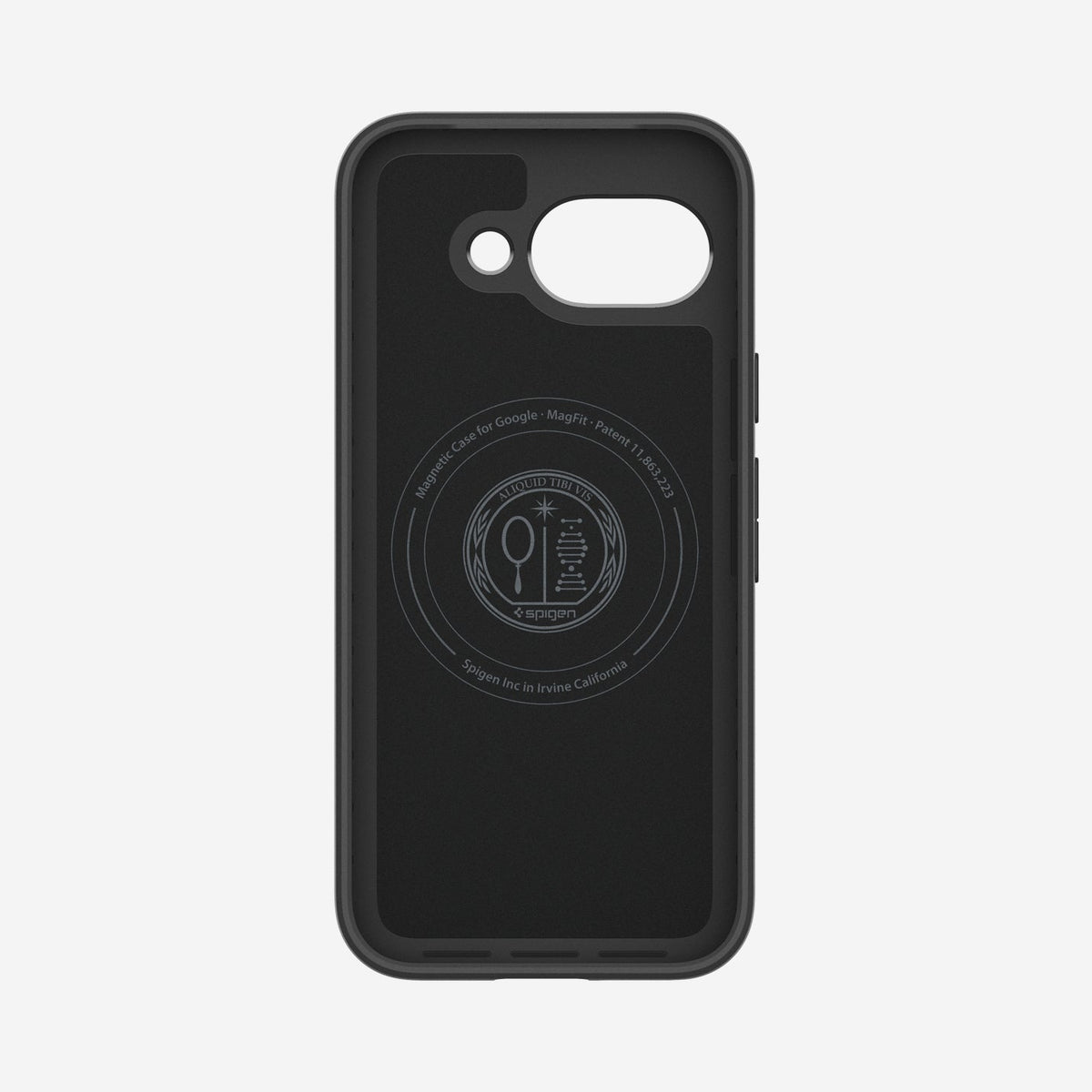 ACS09037 - Pixel 9a Case Thin Fit (MagFit) in Black showing the inner