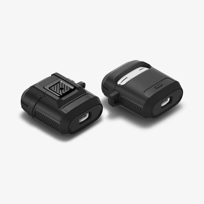 ACS09481 - Pixel Buds 2a Case Lock Fit in black showing the front, back and sides