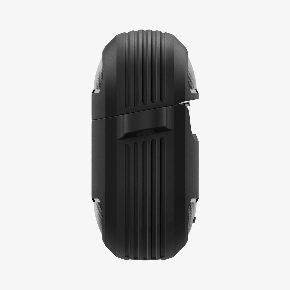 ACS09480 - Pixel Buds 2a Case Rugged Armor in black showing the side