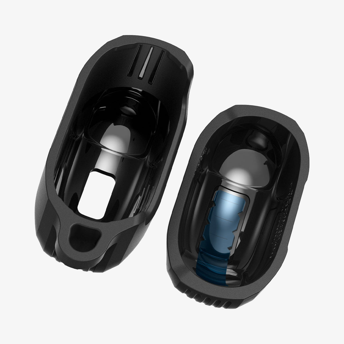 ACS09480 - Pixel Buds 2a Case Rugged Armor in black showing the inside of case