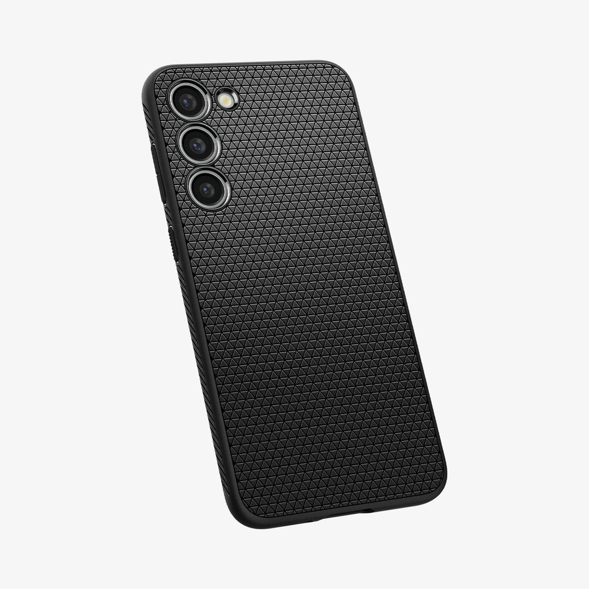 ACS05712 - Galaxy S23 Case Liquid Air in matte black showing the back and partial bottom