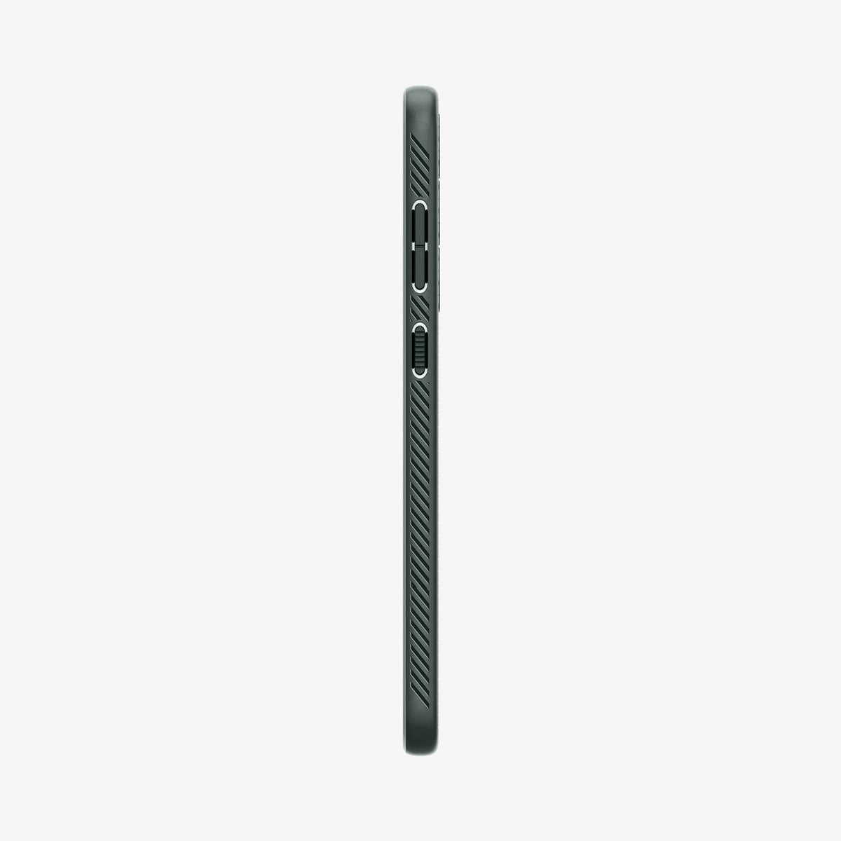 ACS05713 - Galaxy S23 Case Liquid Air in abyss green showing the side with volume controls