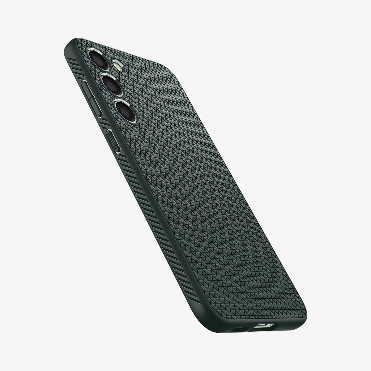 ACS05667 - Galaxy S23 Plus Case Liquid Air in abyss green showing the back and side