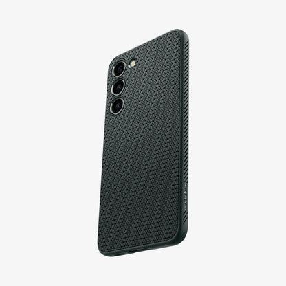 ACS05667 - Galaxy S23 Plus Case Liquid Air in abyss green showing the back and partial side