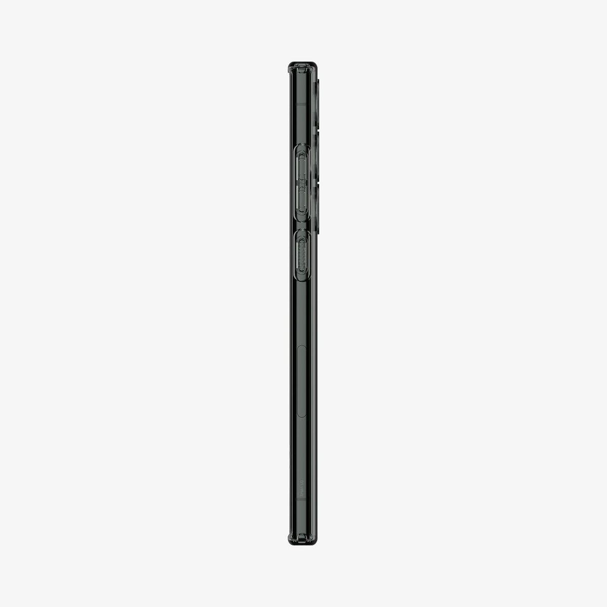 ACS05611 - Galaxy S23 Ultra Case Liquid Crystal in space crystal showing the side with volume controls