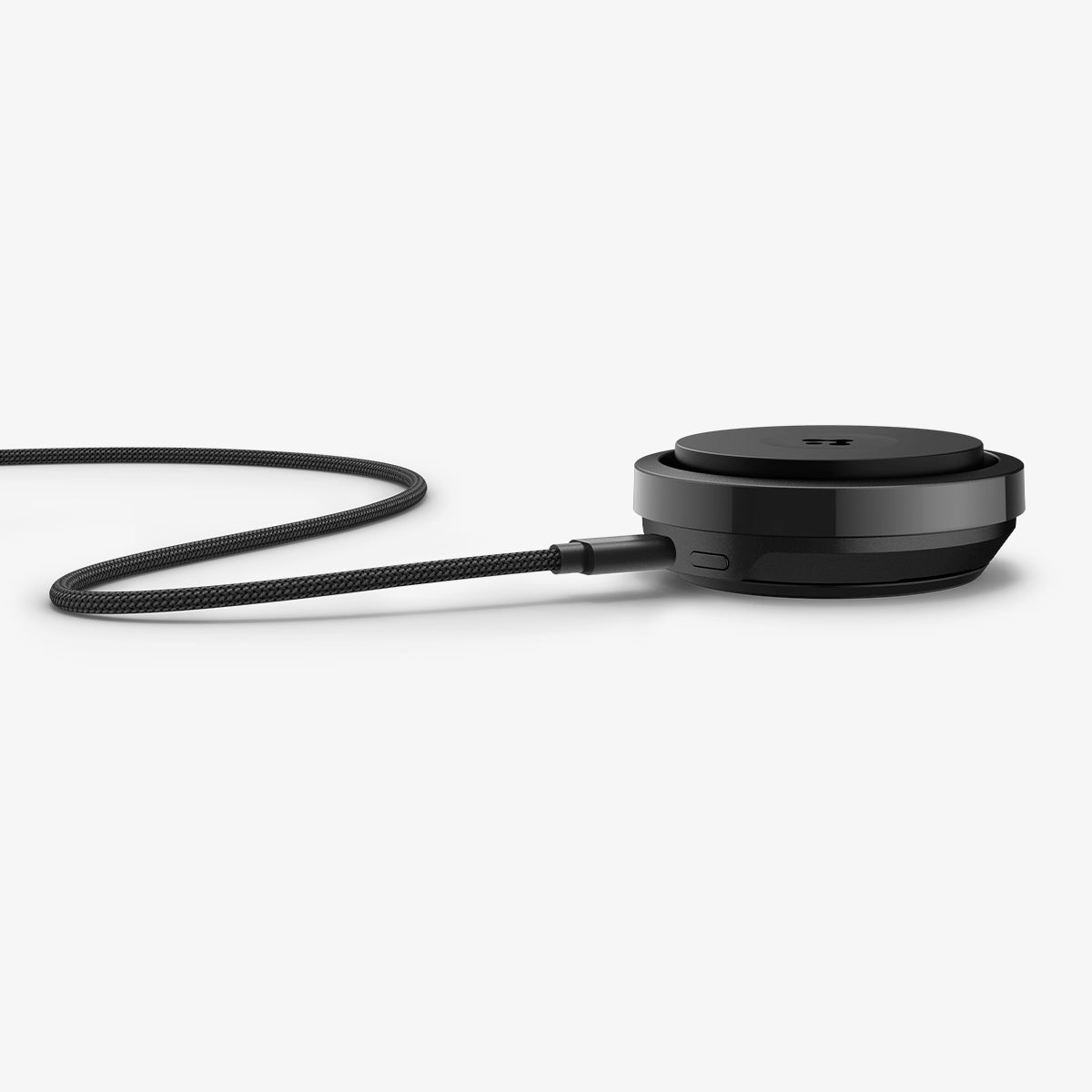 ACH07977 - OneTap Phone Kickstand S310WCK (MagFit) in Black showing the partial front and side with cable attached