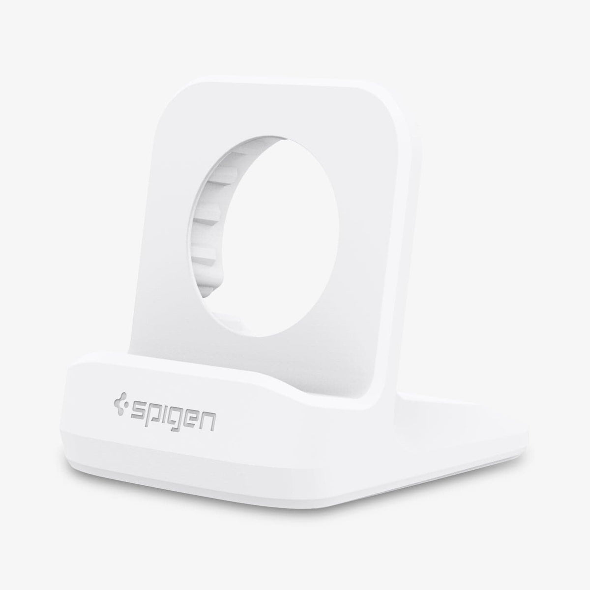 000CD21181 - Apple Watch Night Stand S350 in white showing the front and side
