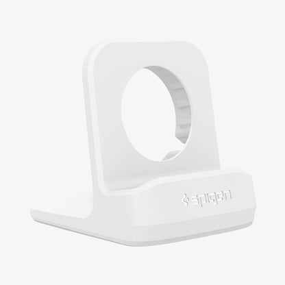 000CD21181 - Apple Watch Night Stand S350 in white showing the front and side