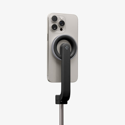 AMP07656 - Tripod Selfie Stick (Magfit) | S571W showing the back with a device attached to a selfie stick