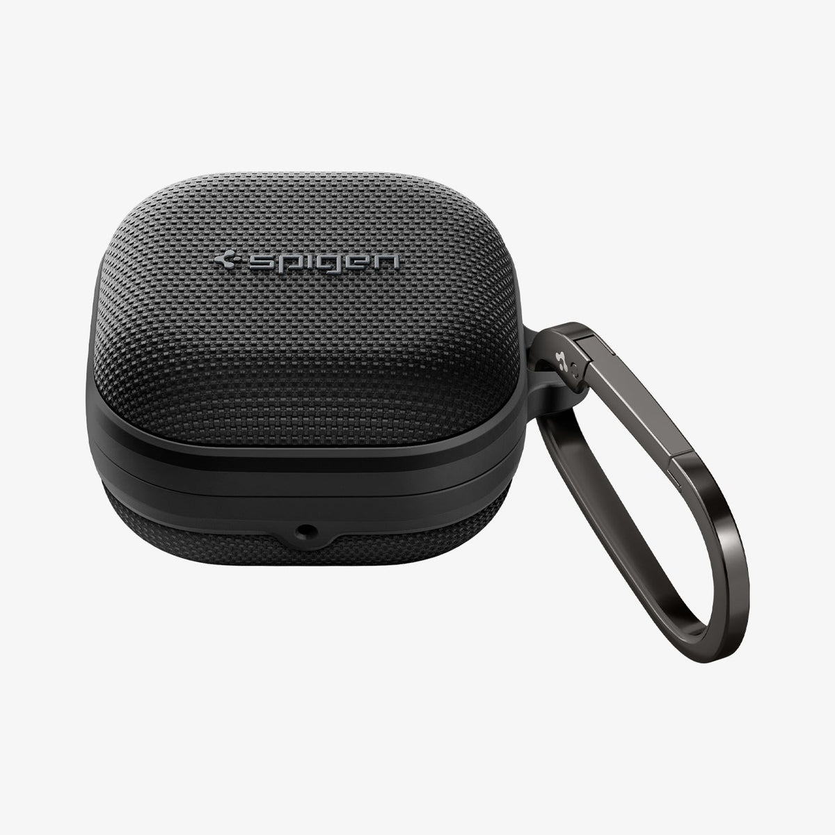 ACS11203 - Galaxy Buds 4 Series - Classic Fit in Black showing the top, front and carabiner