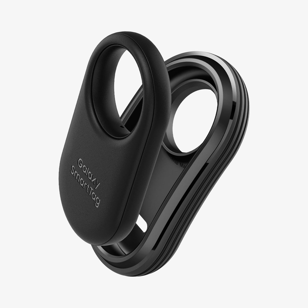 ACS06271 - Galaxy SmartTag 2 Case Rugged Armor in matte black showing the smarttag hovering in front of case
