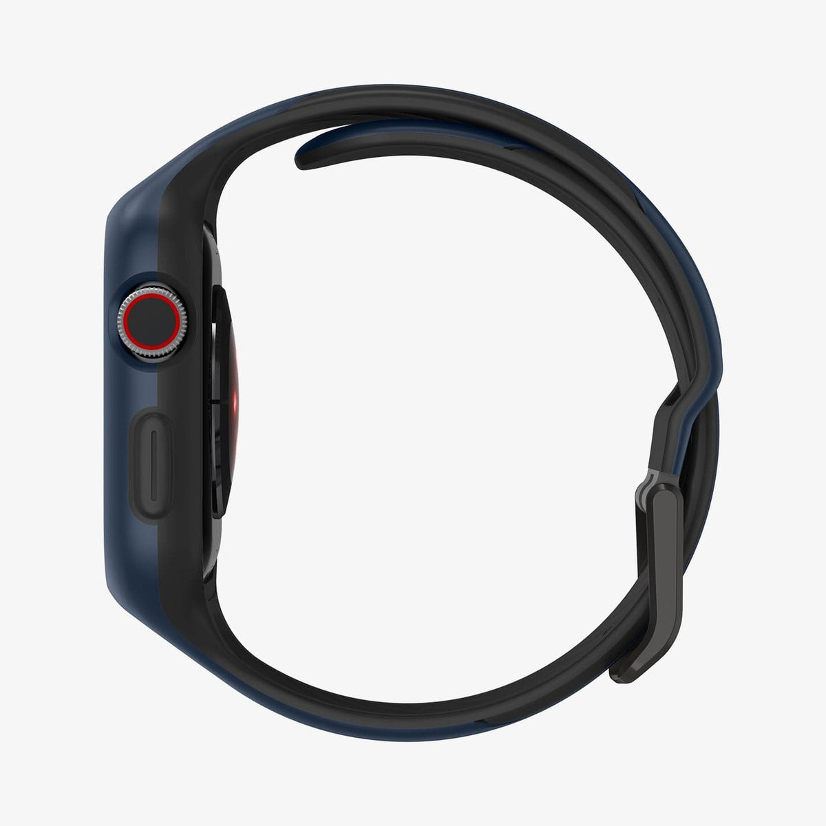 ACS02225 - Apple Watch Series (44mm) Case Liquid Air Pro in navy blue showing the side