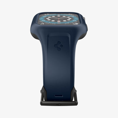ACS02225 - Apple Watch Series (44mm) Case Liquid Air Pro in navy blue showing the bottom and partial front