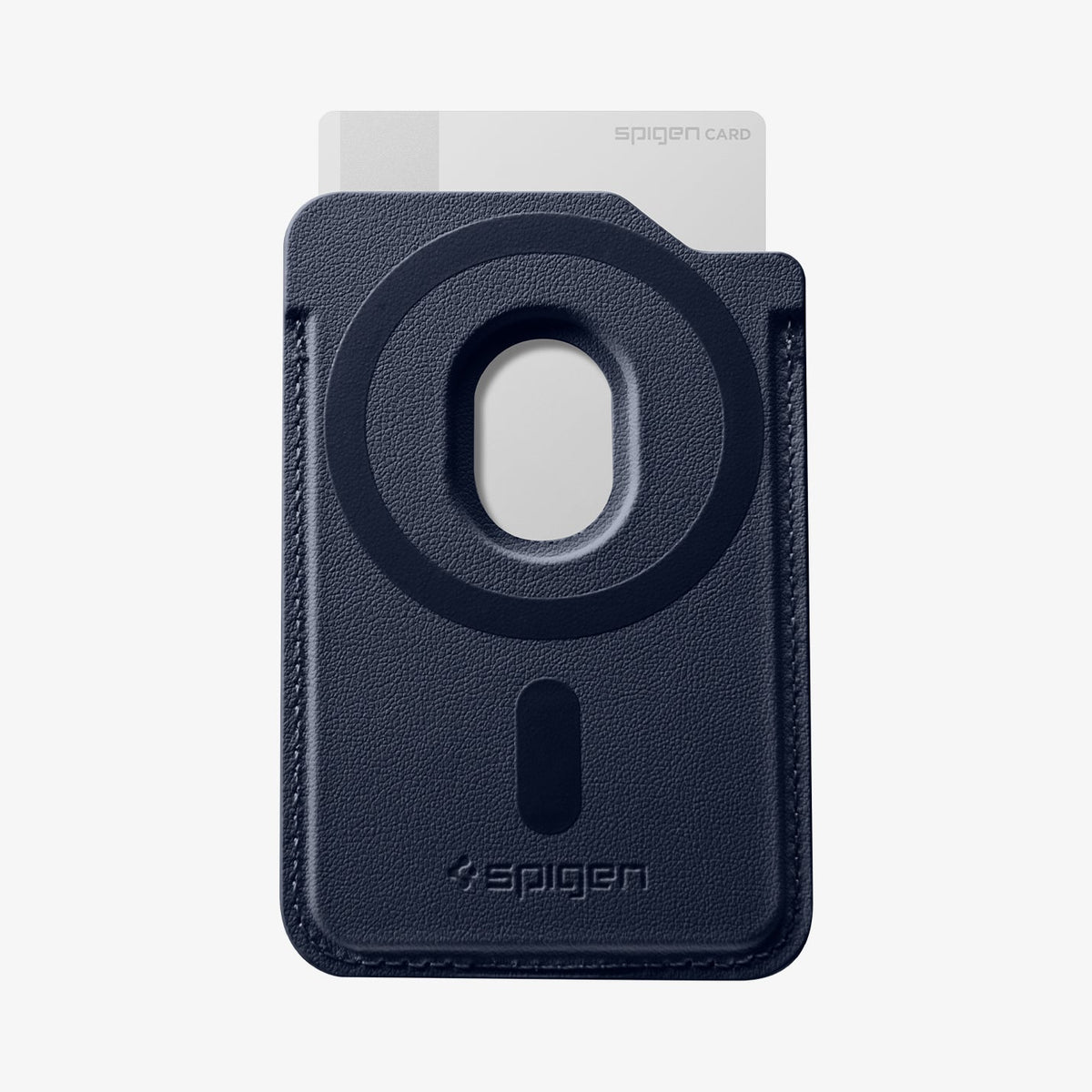 AFA10804 - MagSafe SleekBand Card Holder | 3 Cards (MagFit) in Modern Navy showing back with magnet