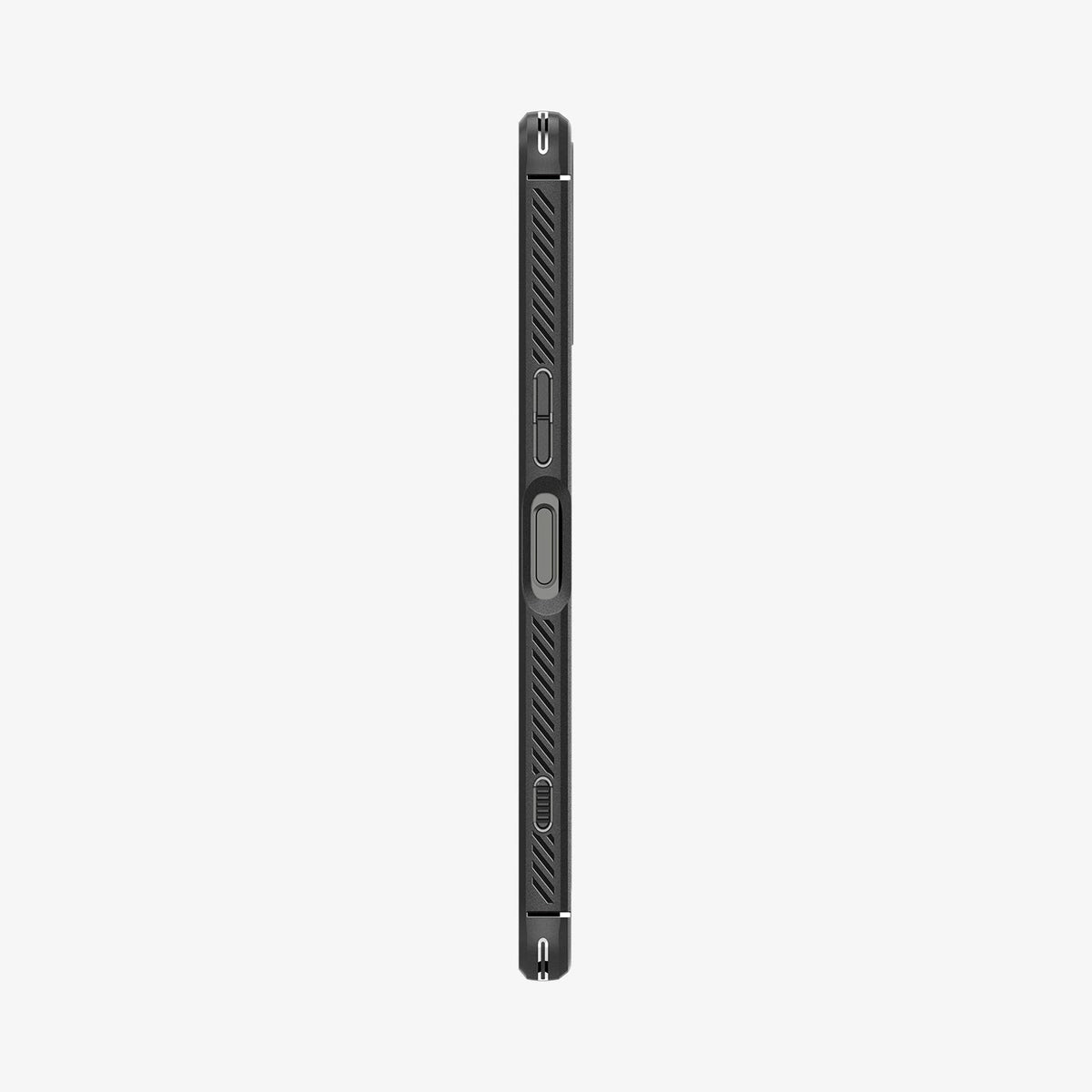 ACS06359 - Sony Xperia 5V Case Rugged Armor in matte black showing the side with volume controls