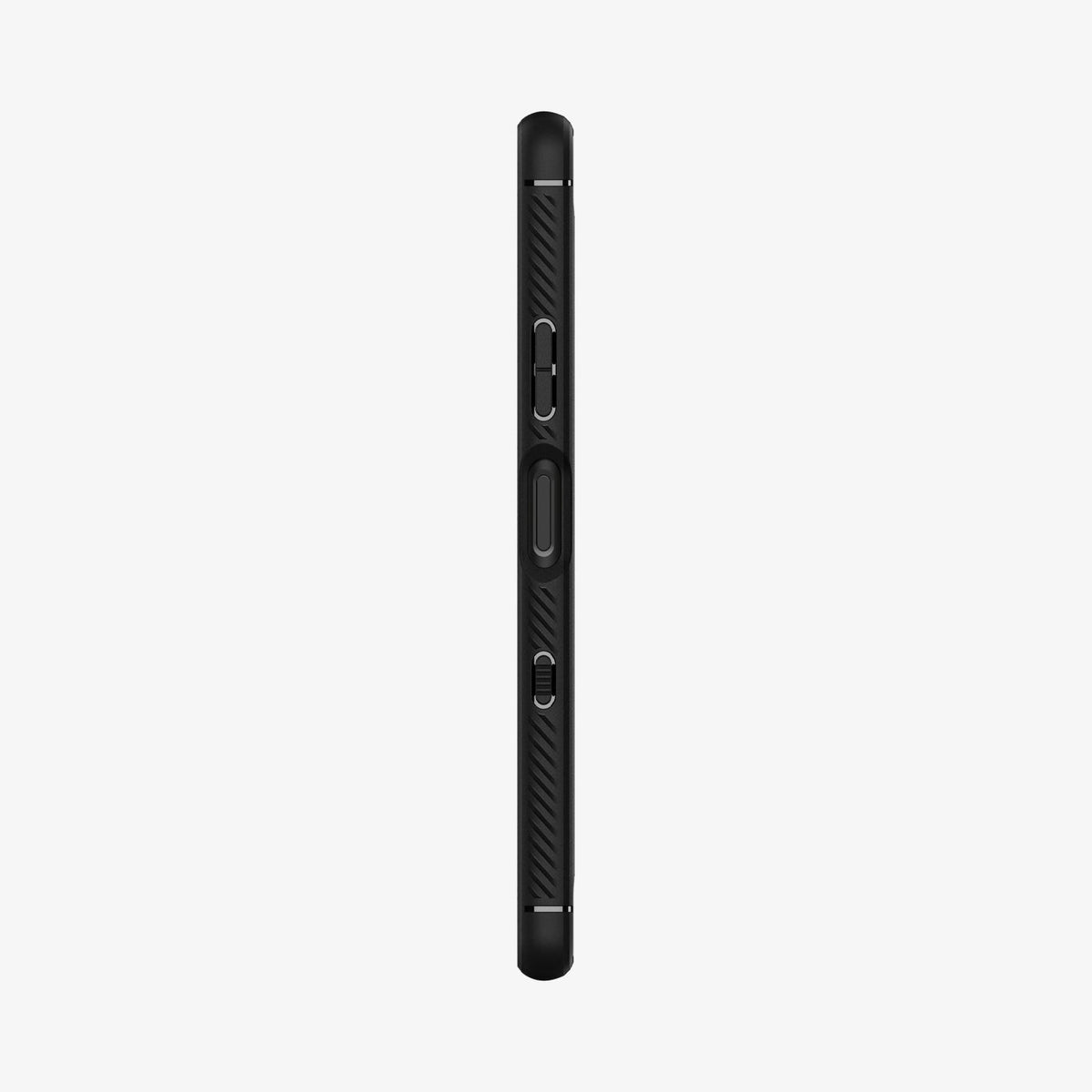 ACS02842 - Sony Xperia 10 III Case Rugged Armor in matte black showing the side