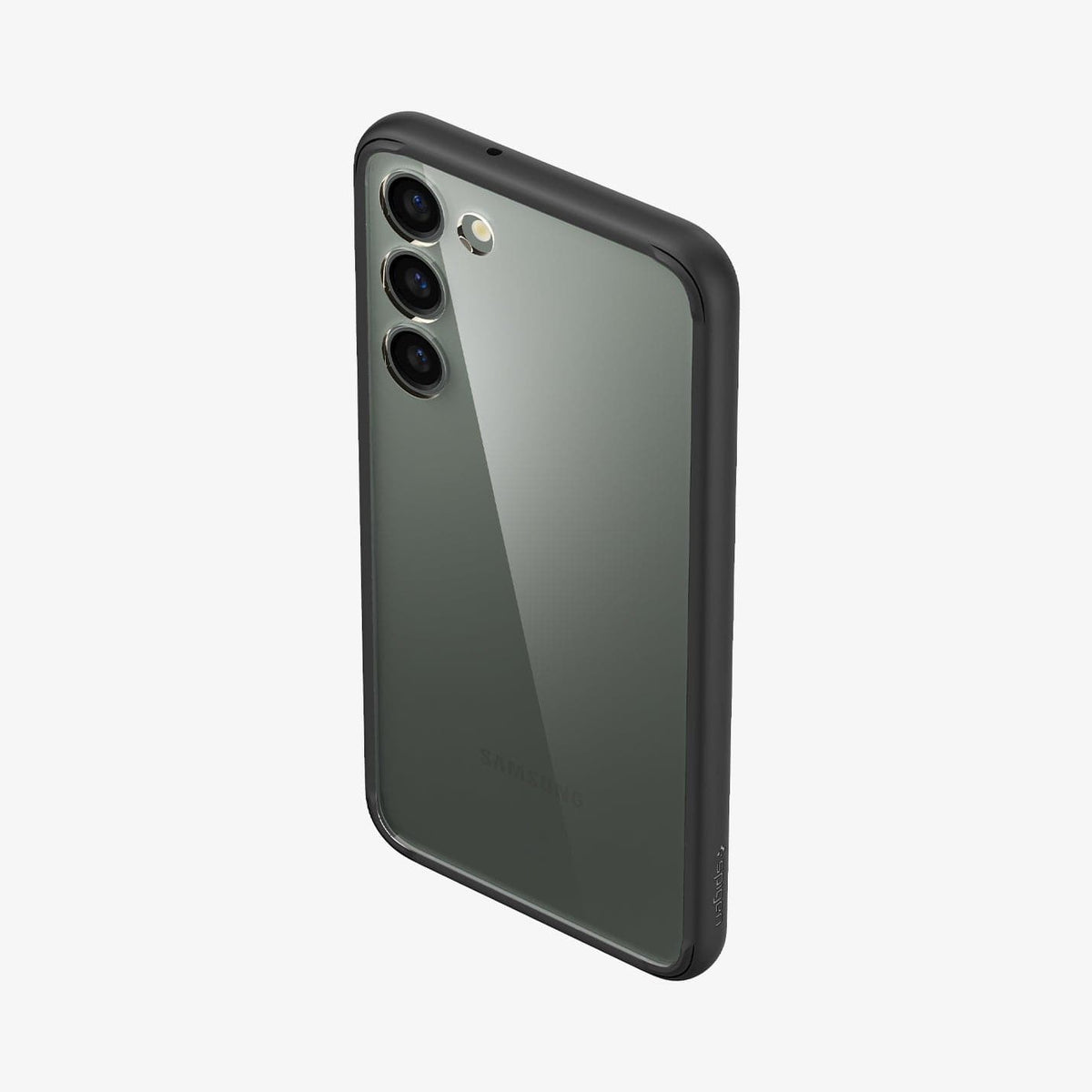 ACS05715 - Galaxy S23 Case Ultra Hybrid in black showing the back, top and partial side